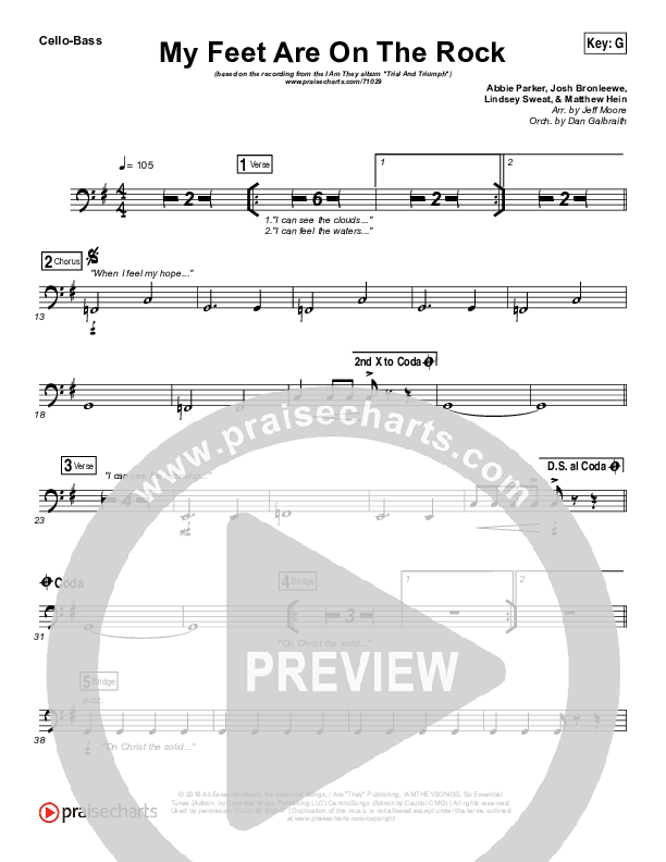 My Feet Are On The Rock Cello/Bass (I Am They)