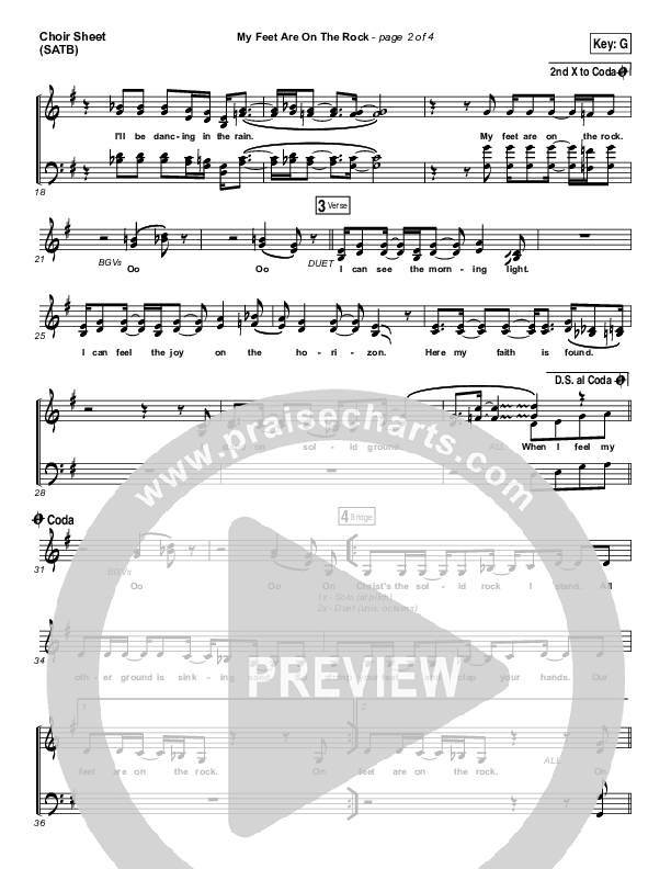 My Feet Are On The Rock Choir Vocals (SATB) (I Am They)