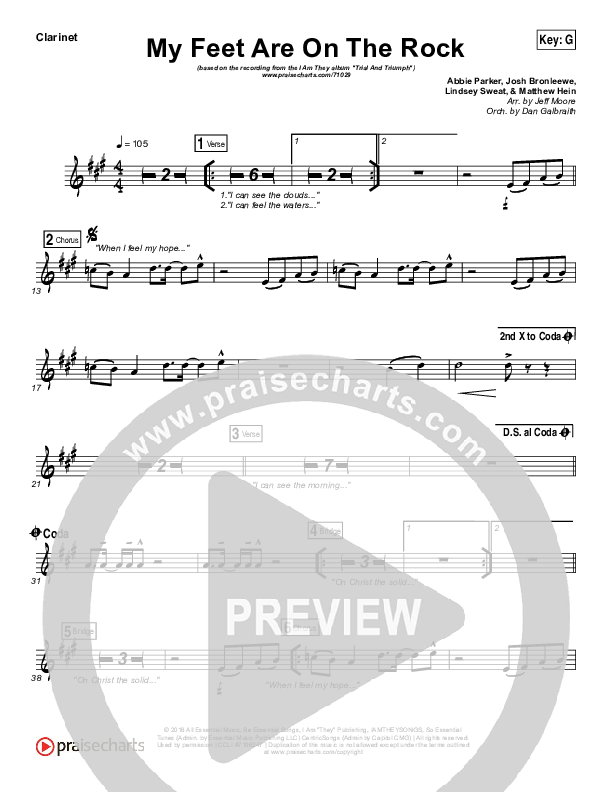 My Feet Are On The Rock Clarinet (I Am They)