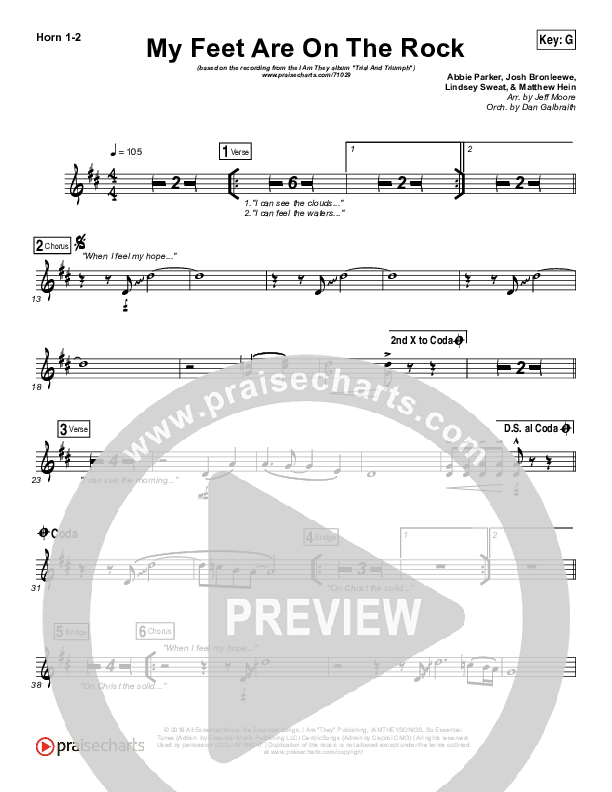 My Feet Are On The Rock Brass Pack (I Am They)