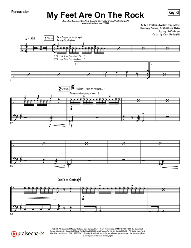 My Feet Are On The Rock Percussion (I Am They)