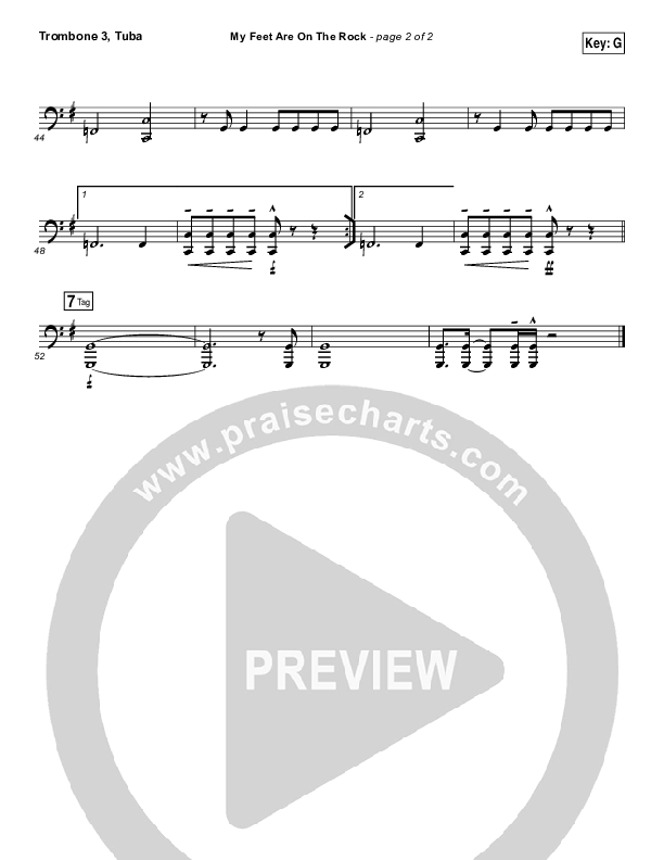 My Feet Are On The Rock Trombone 3/Tuba (I Am They)