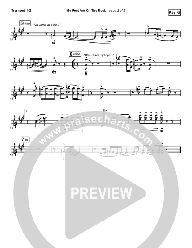 My Feet Are On The Rock Trumpet 1,2 (I Am They)