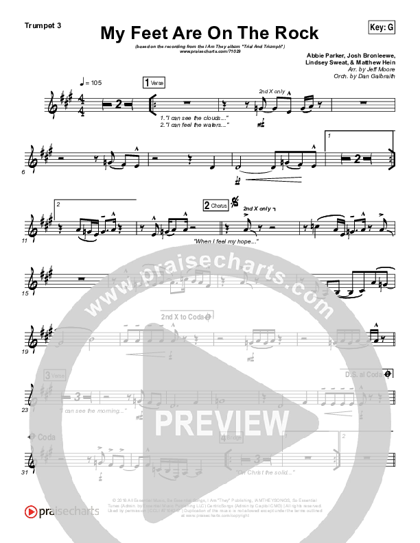 My Feet Are On The Rock Trumpet 3 (I Am They)