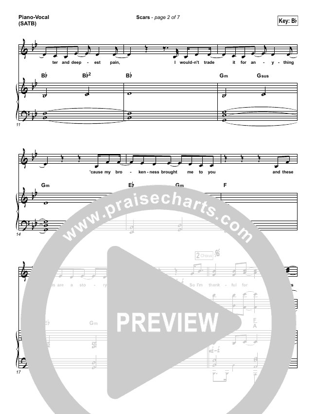 Scars Sheet Music (I Am They) PraiseCharts