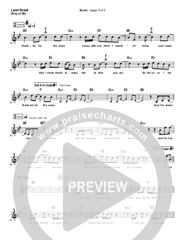 Scars Lead Sheet (Melody) (I Am They)