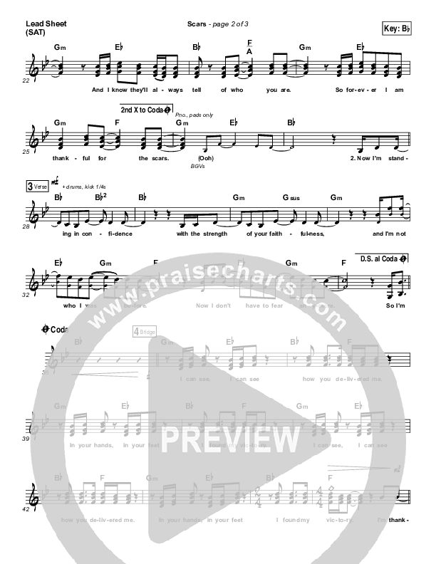 Scars Lead Sheet (SAT) (I Am They)