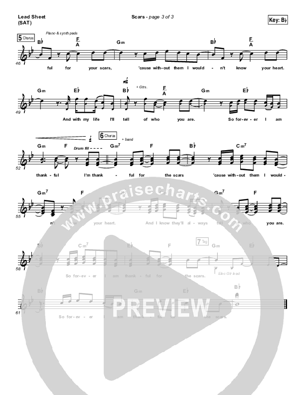 Scars Lead Sheet (SAT) (I Am They)