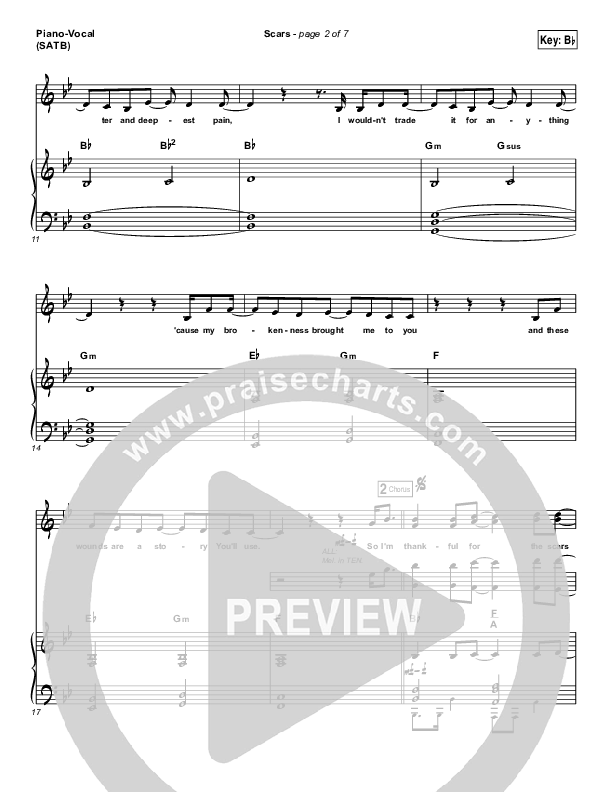 Scars Piano/Vocal (SATB) (I Am They)