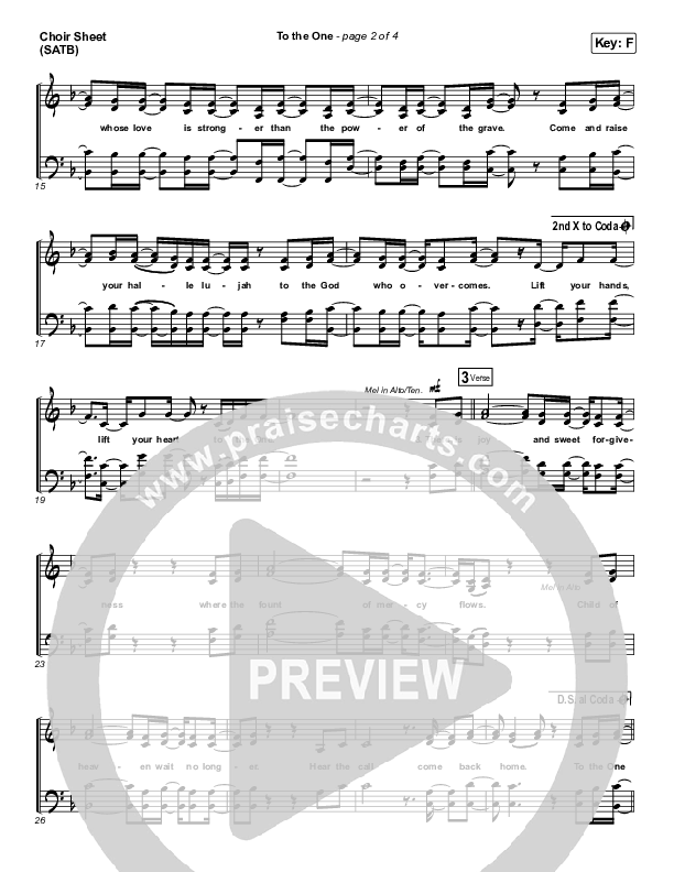 To The One Choir Vocals (SATB) (I Am They)