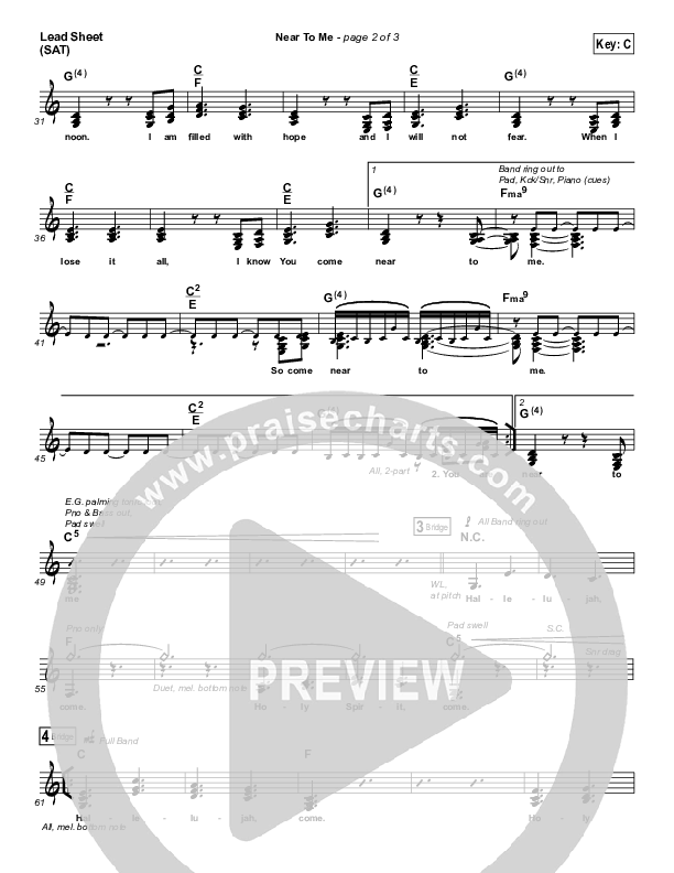 Near To Me Lead Sheet (SAT) (I Am They)