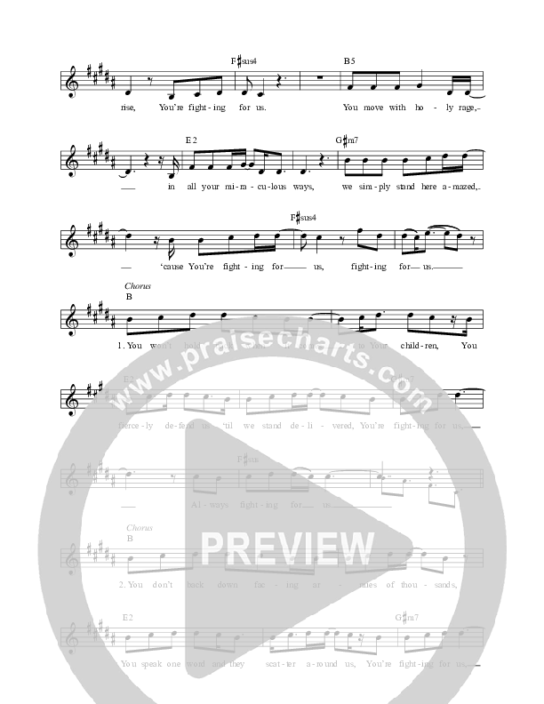 Fighting For Us Lead Sheet (Michael Farren)