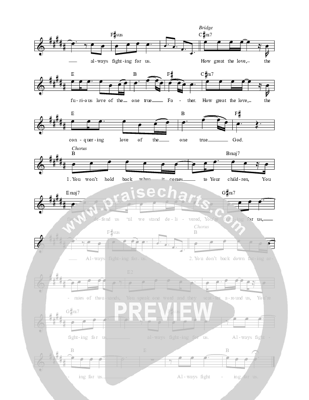 Fighting For Us Lead Sheet (Michael Farren)