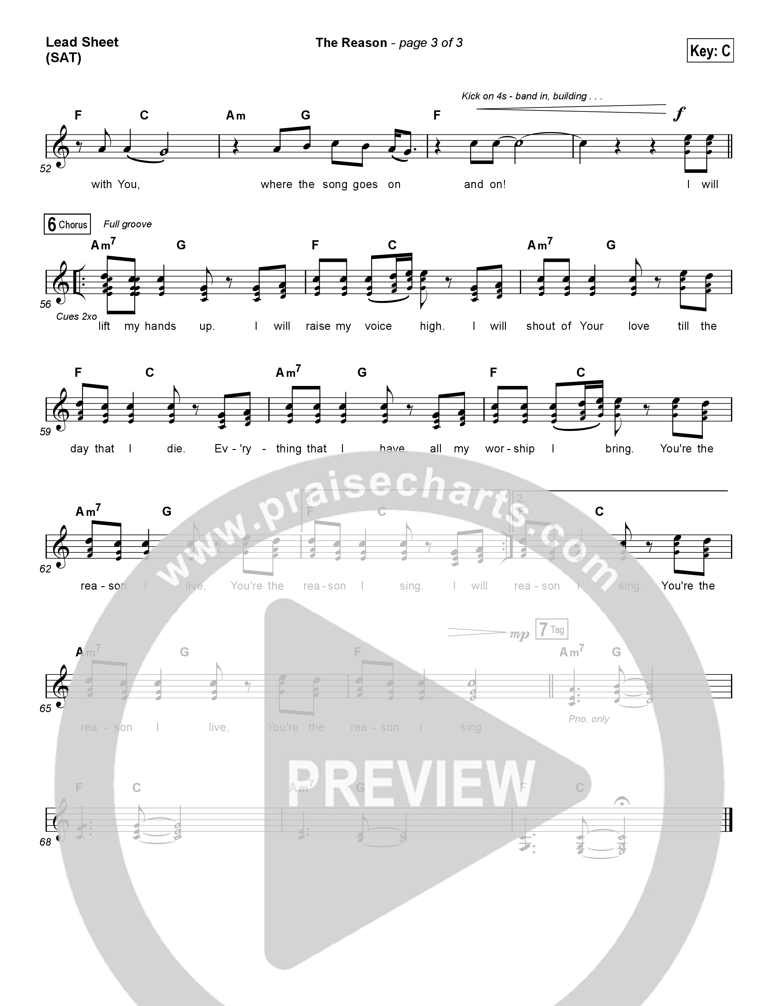 The Reason Lead Sheet (SAT) (Travis Cottrell)