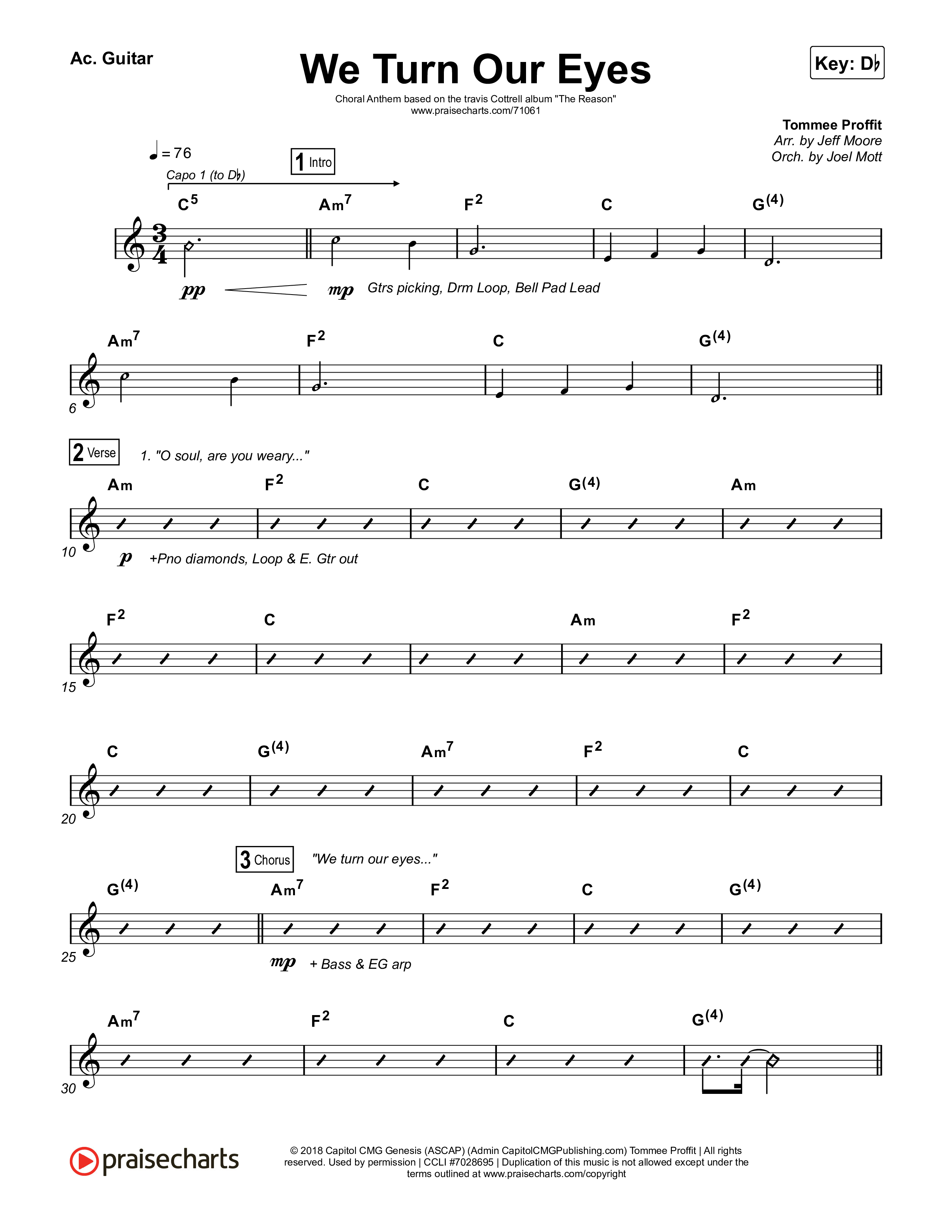 We Turn Our Eyes Acoustic Guitar (Travis Cottrell)