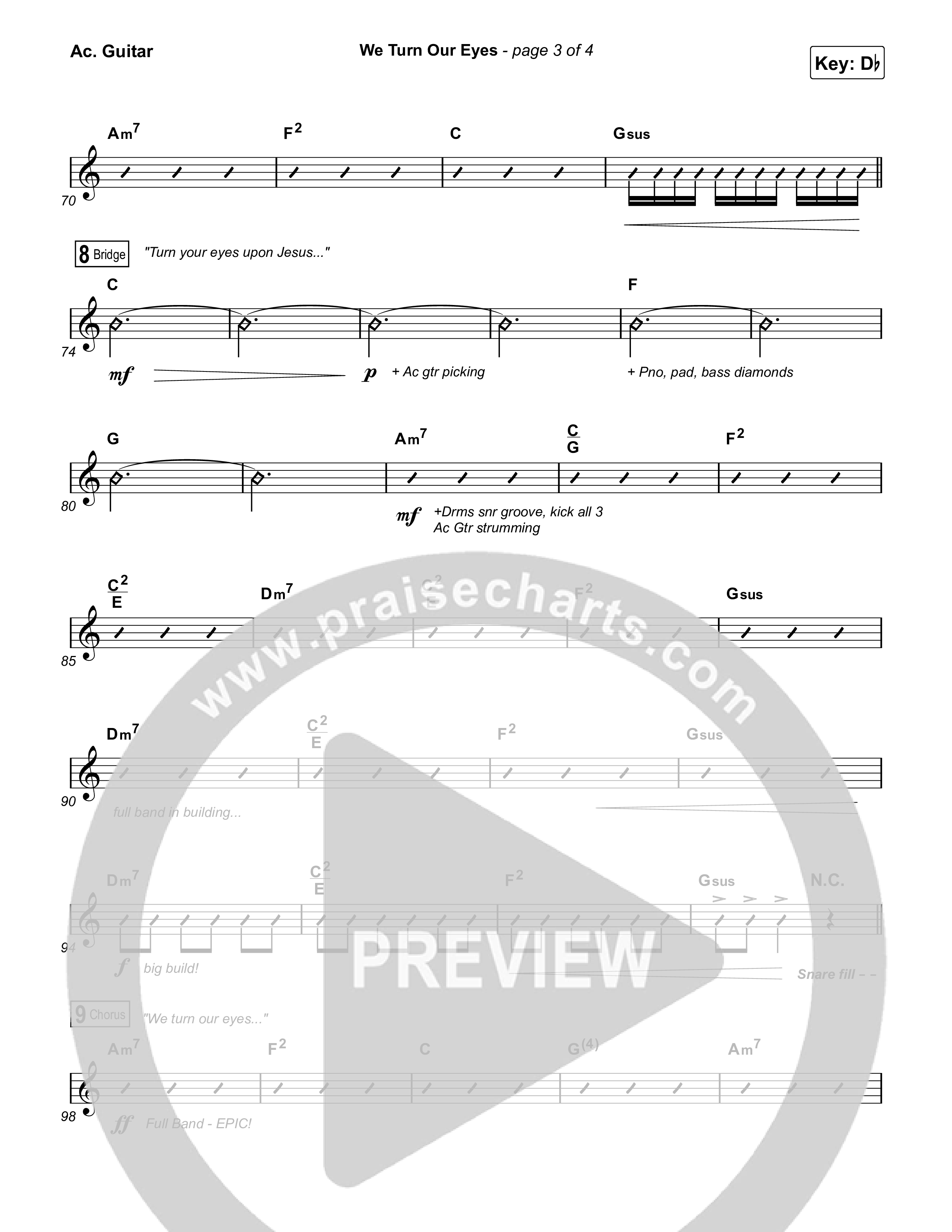 We Turn Our Eyes Acoustic Guitar (Travis Cottrell)