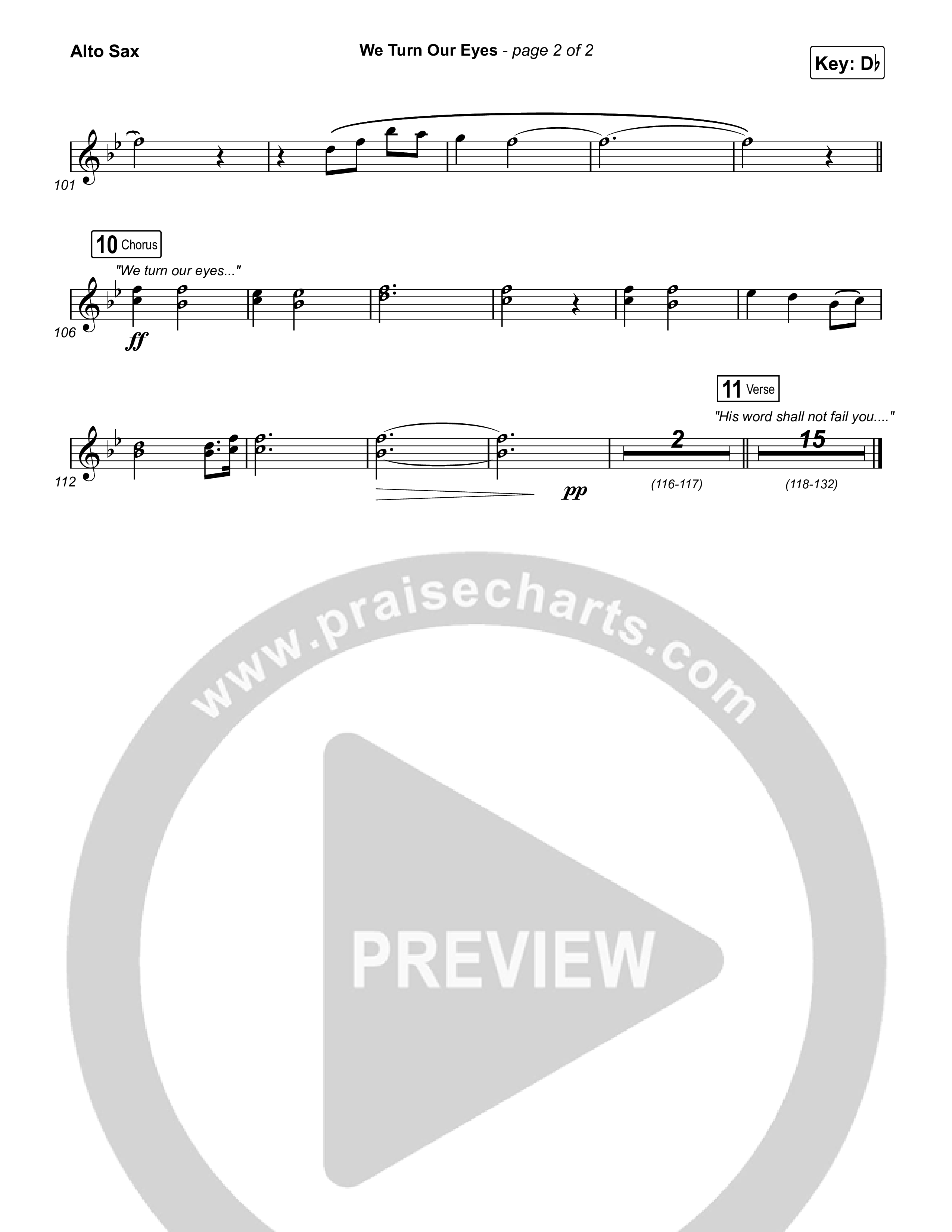 We Turn Our Eyes Sax Pack (Travis Cottrell)