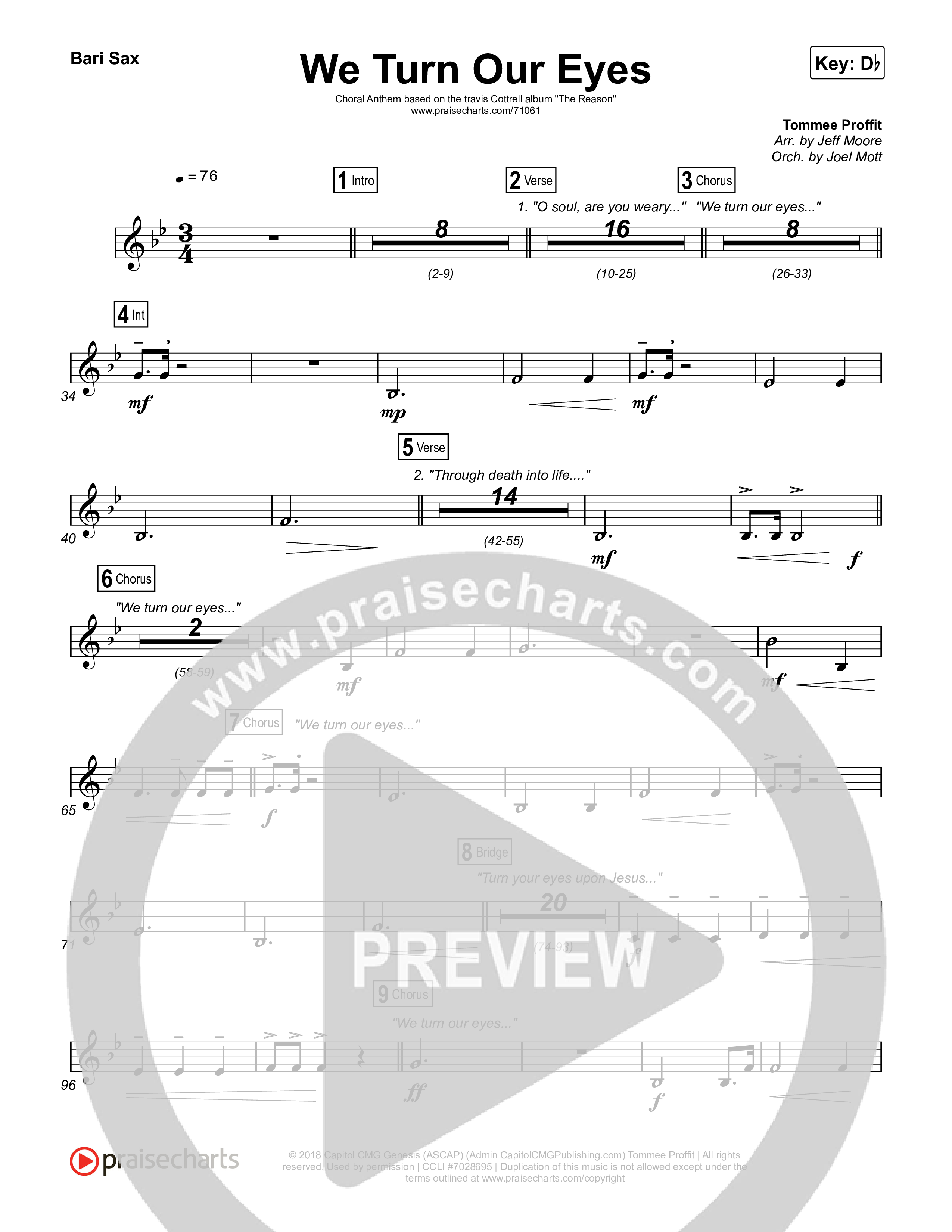 We Turn Our Eyes Bari Sax (Travis Cottrell)