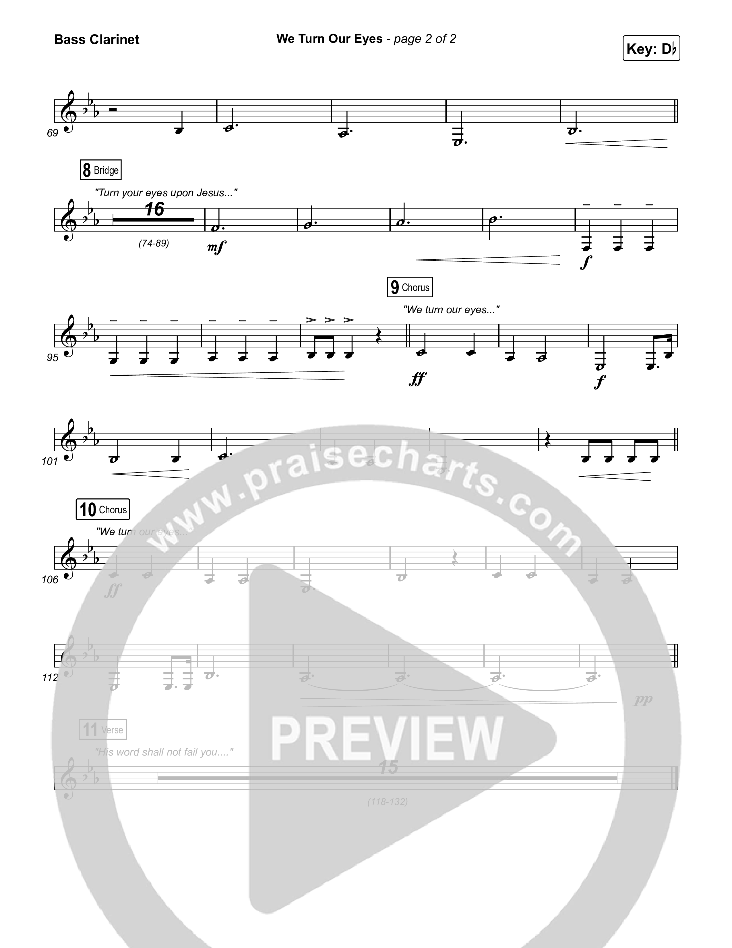 We Turn Our Eyes Bass Clarinet (Travis Cottrell)