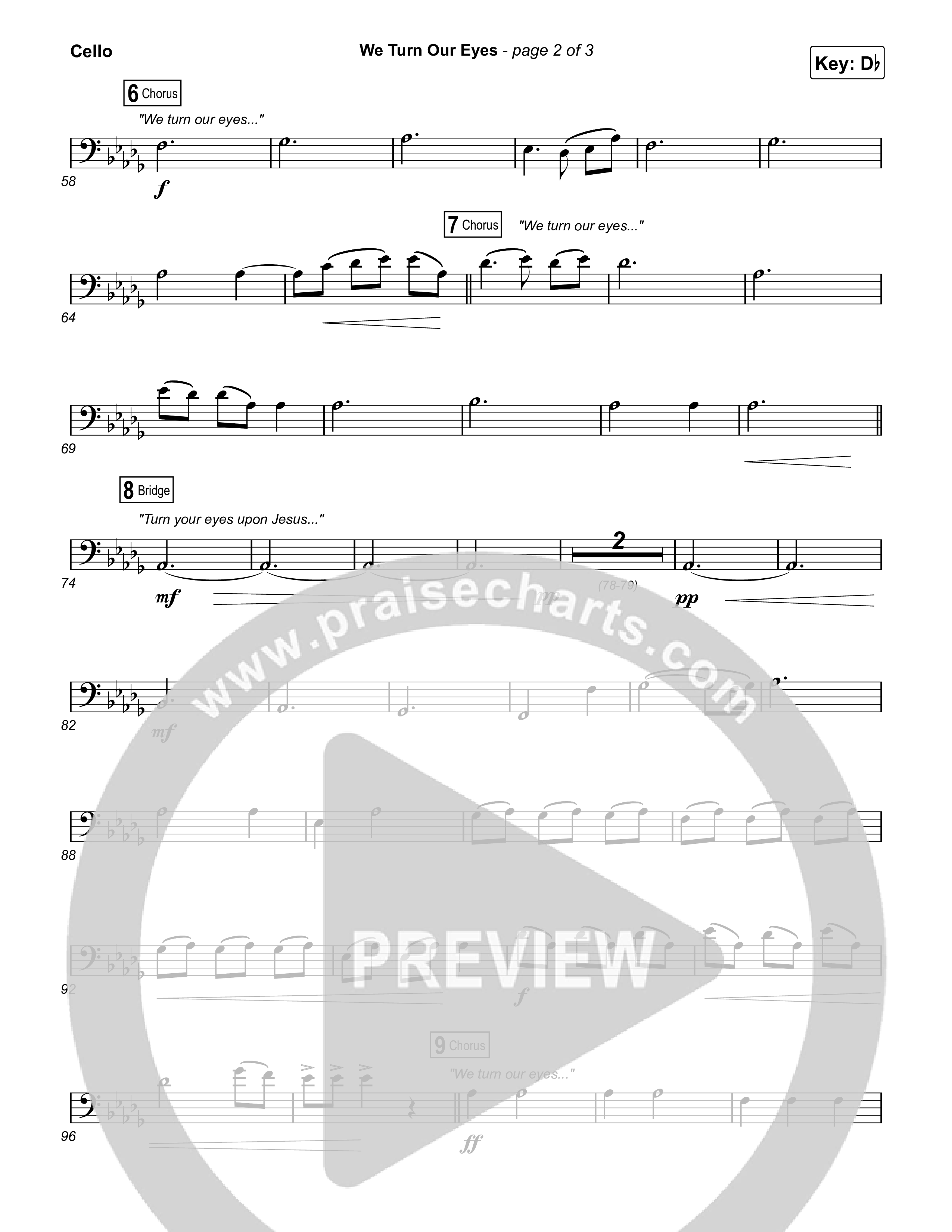 We Turn Our Eyes Cello (Travis Cottrell)