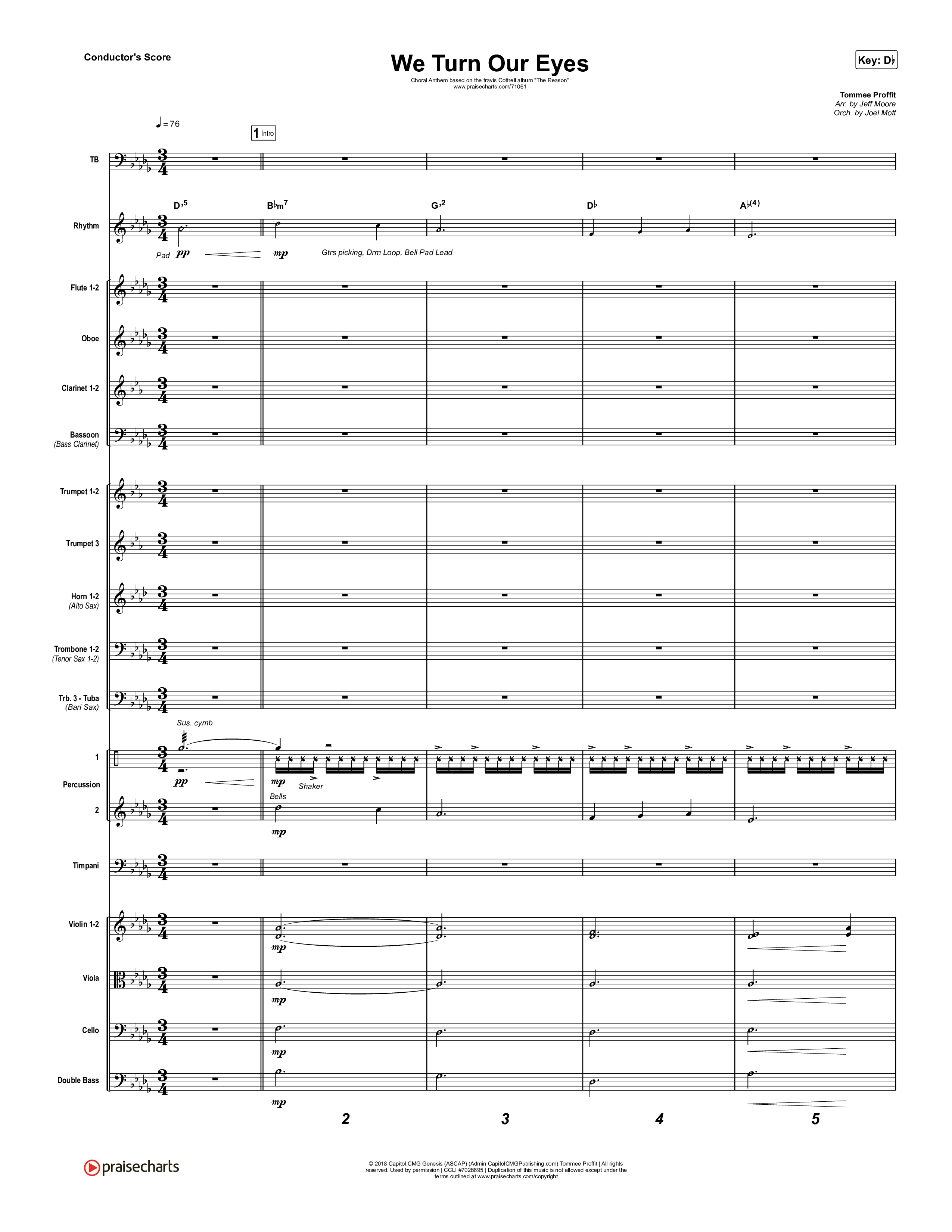 We Turn Our Eyes Conductor's Score (Travis Cottrell)