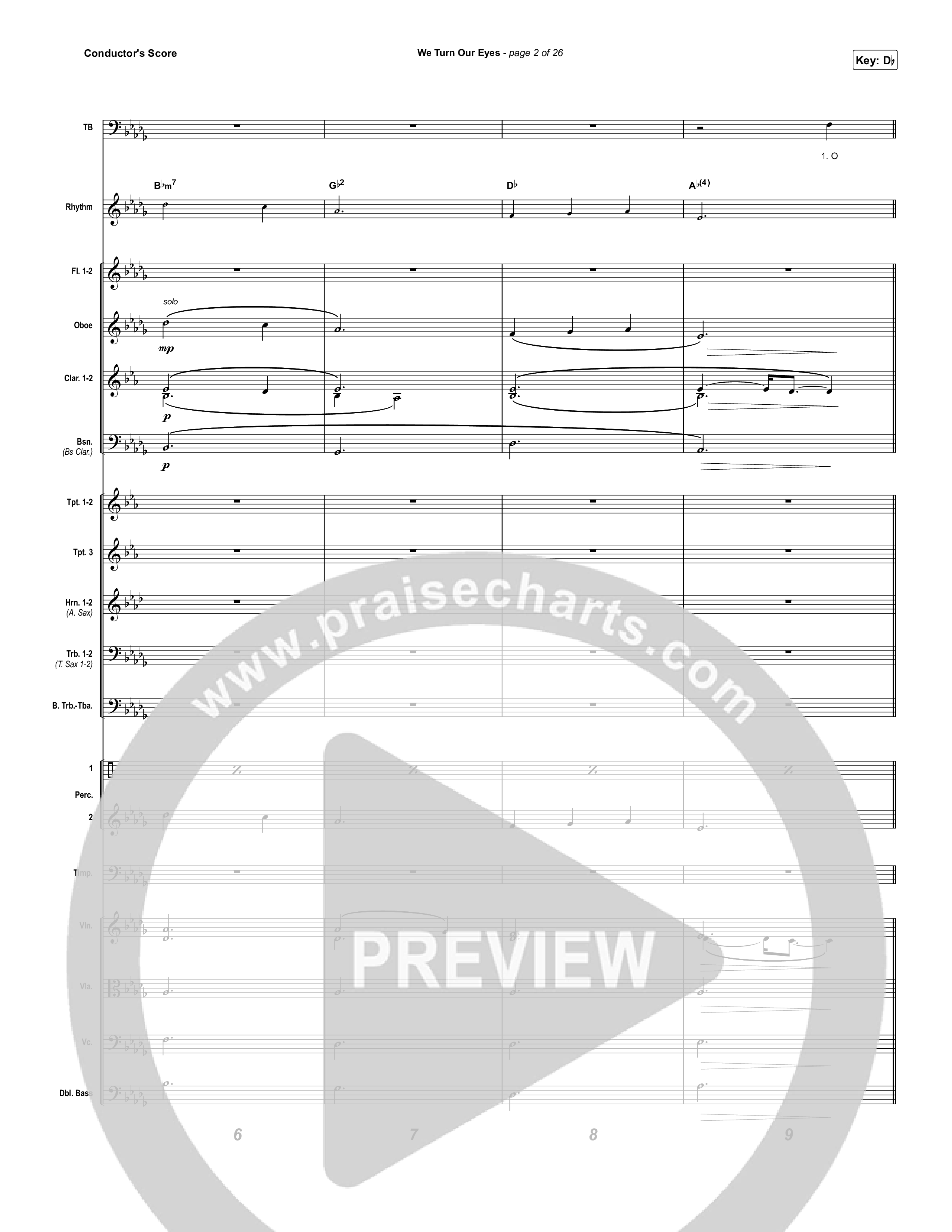 We Turn Our Eyes Conductor's Score (Travis Cottrell)