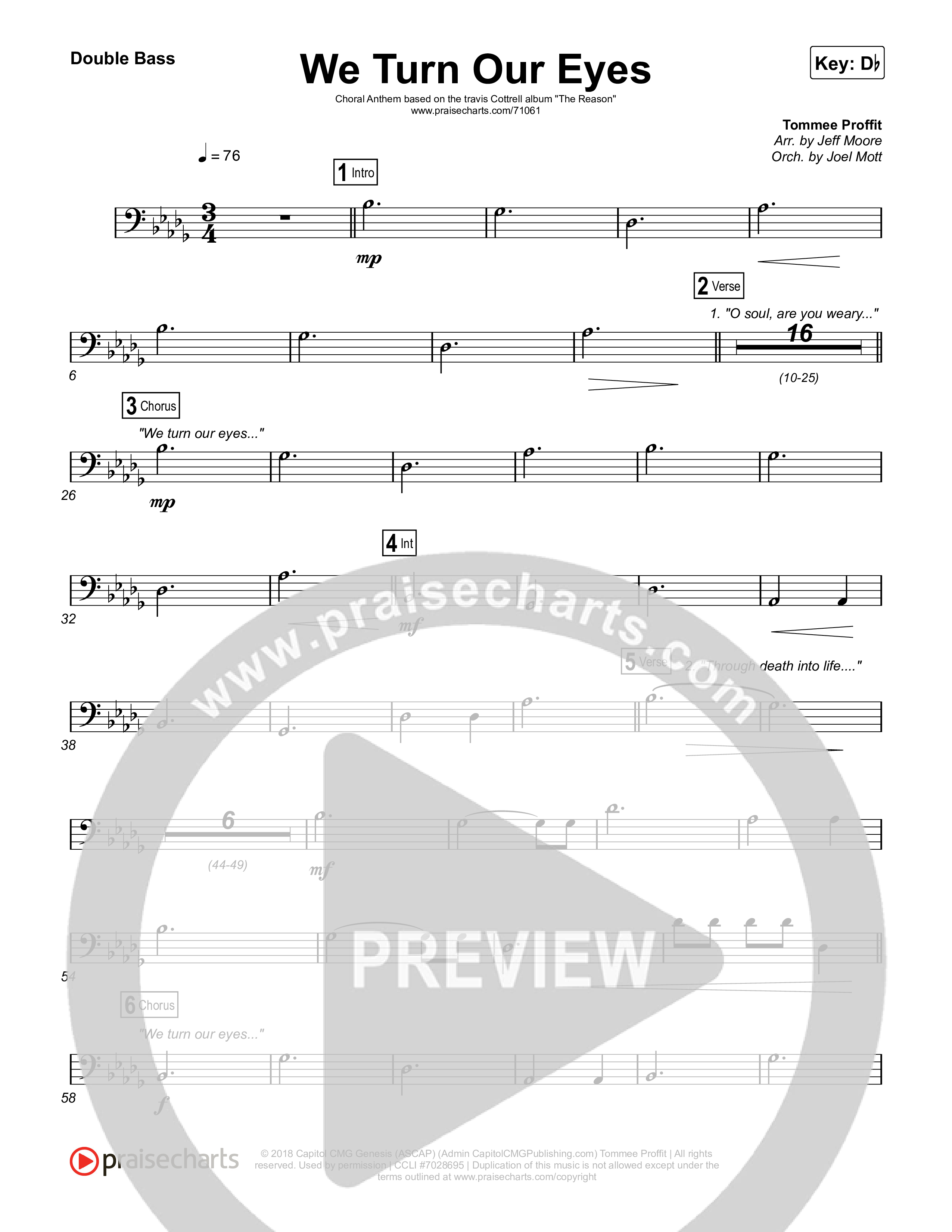 We Turn Our Eyes String Bass (Travis Cottrell)