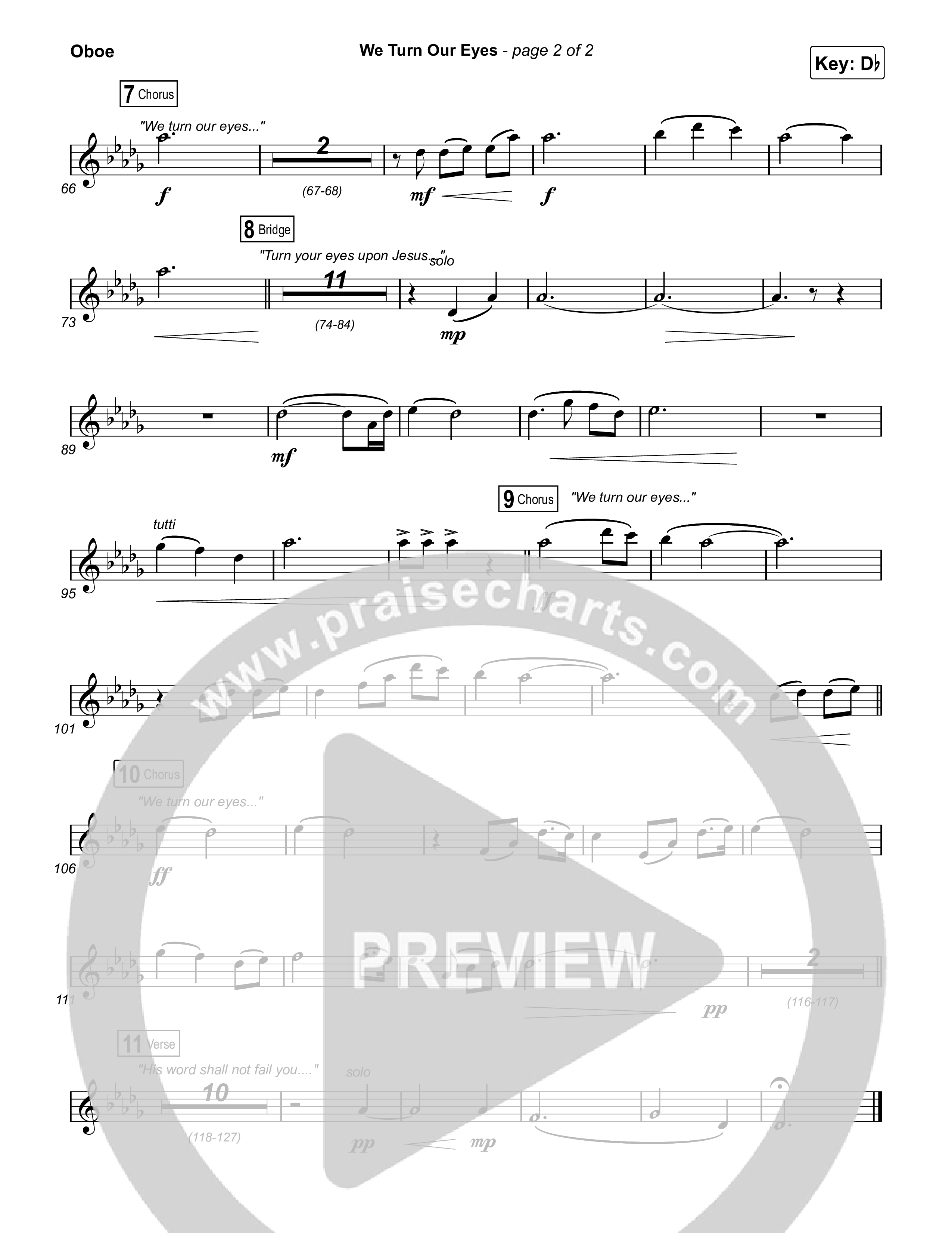 We Turn Our Eyes Oboe (Travis Cottrell)