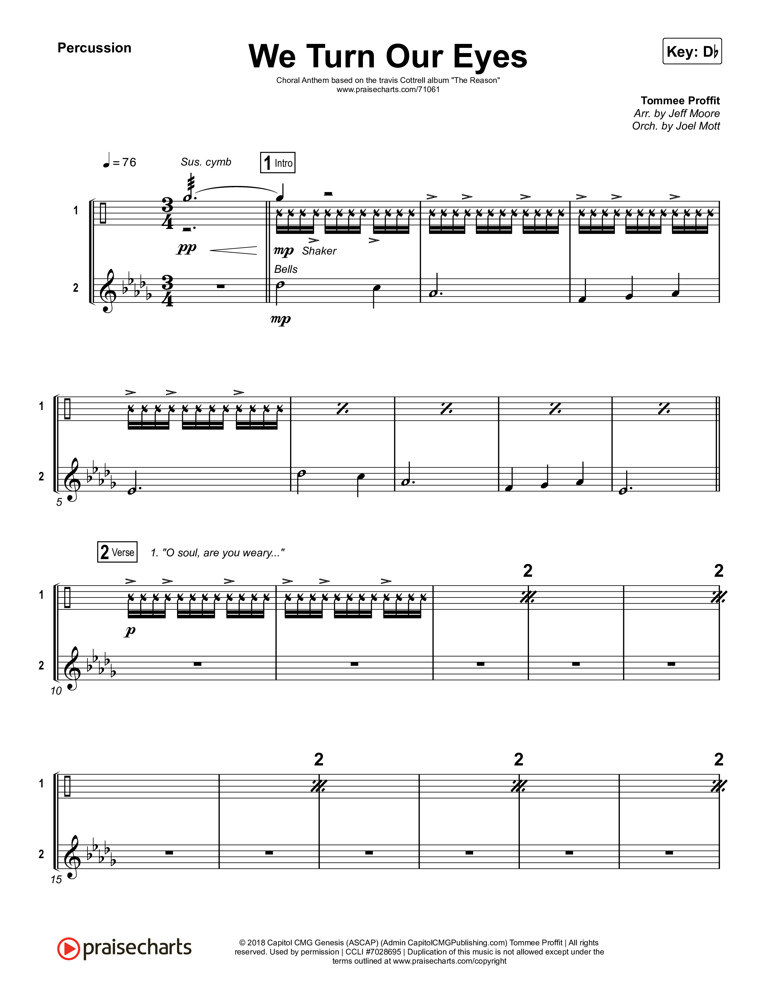 We Turn Our Eyes Percussion (Travis Cottrell)