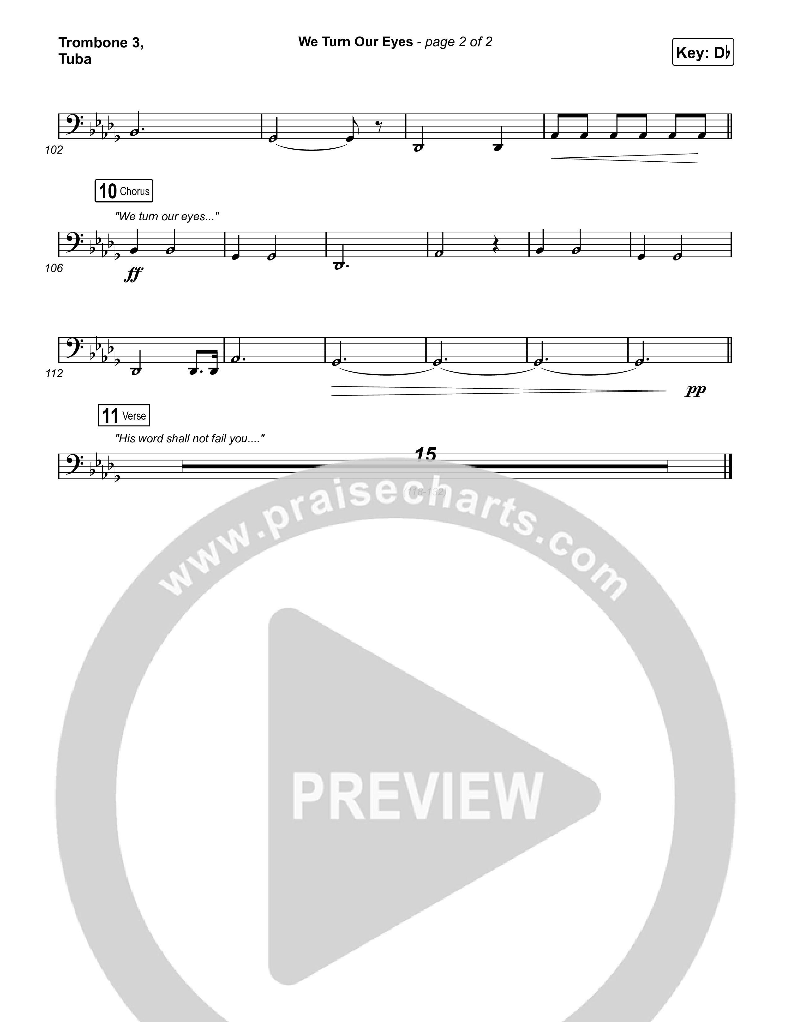 We Turn Our Eyes Trombone 3/Tuba (Travis Cottrell)