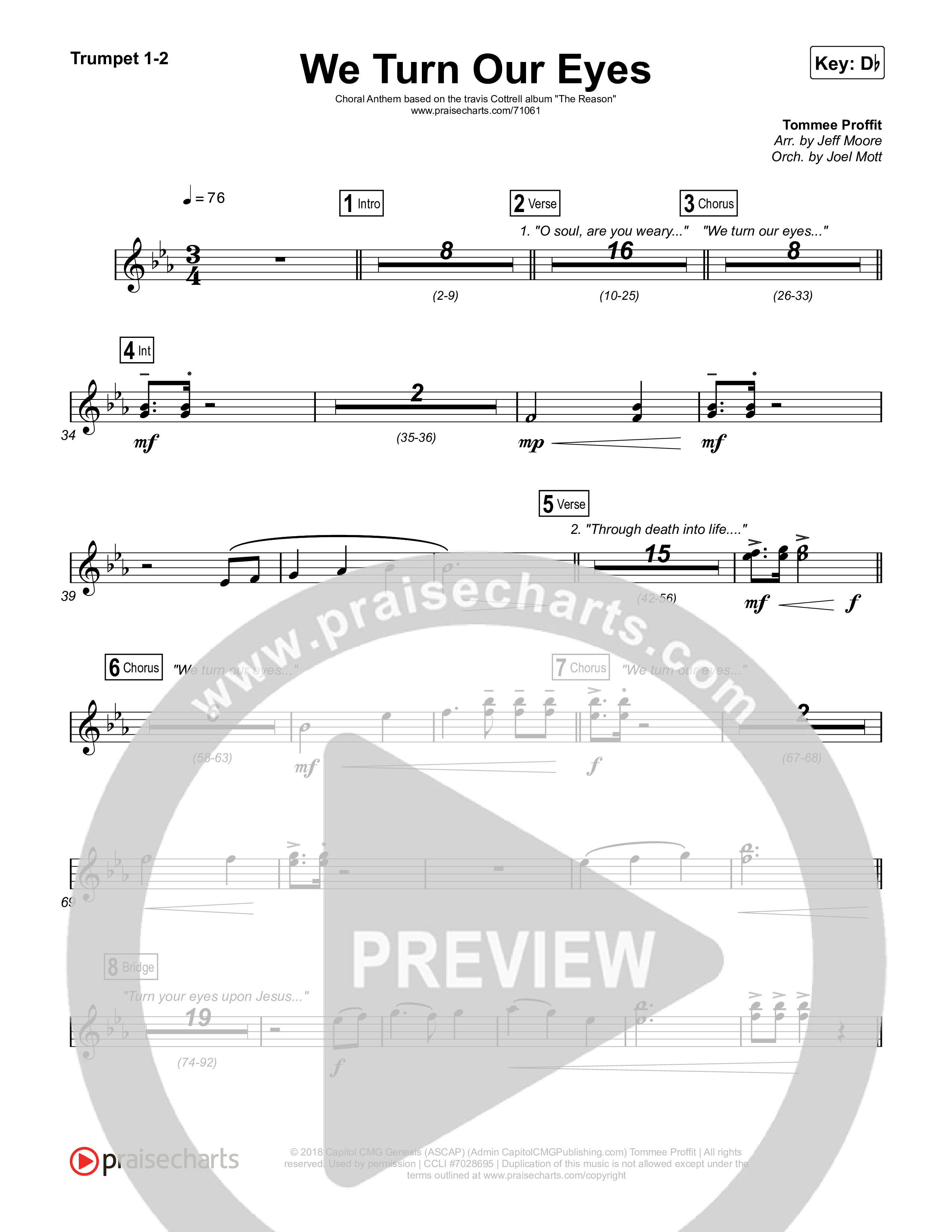 We Turn Our Eyes Trumpet 1,2 (Travis Cottrell)