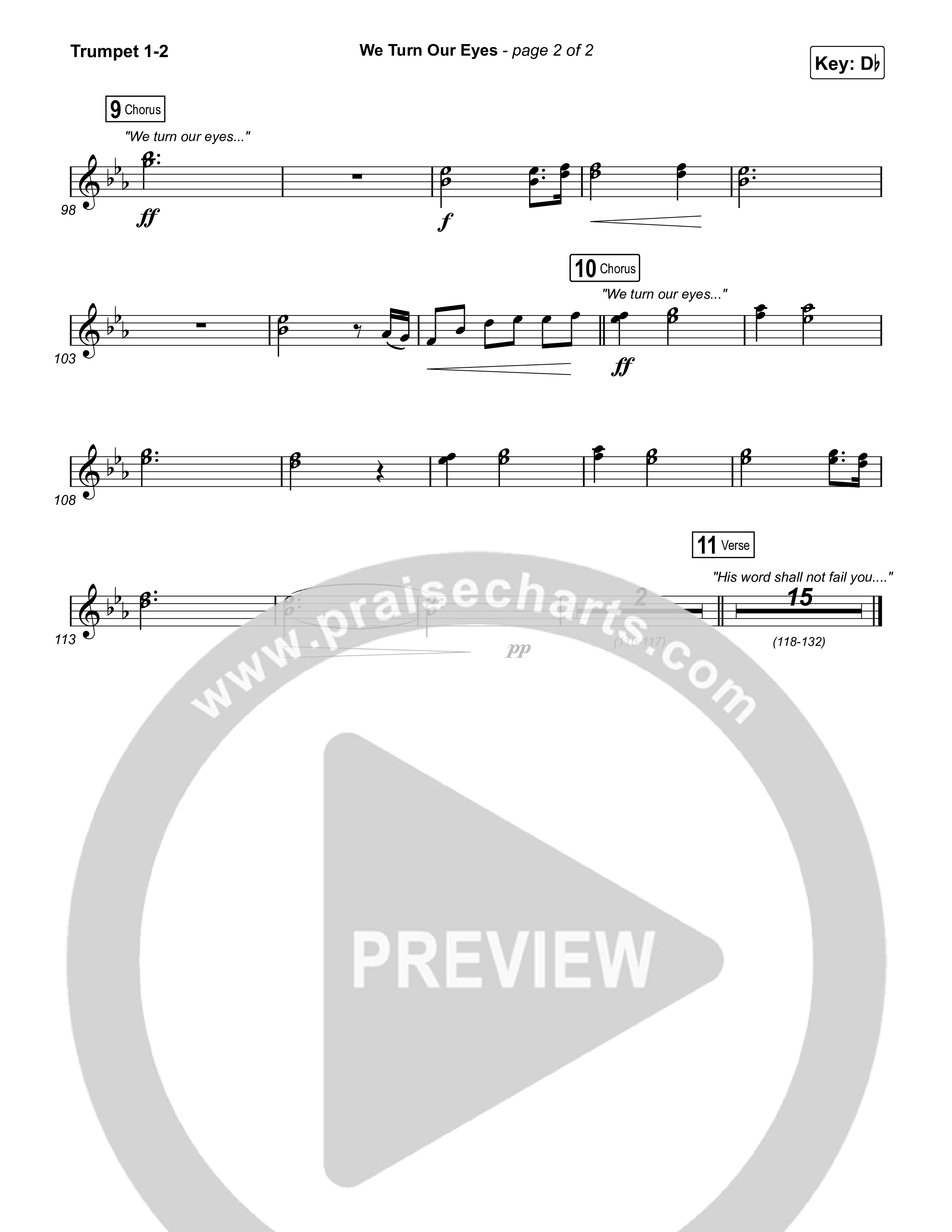 We Turn Our Eyes Trumpet 1,2 (Travis Cottrell)