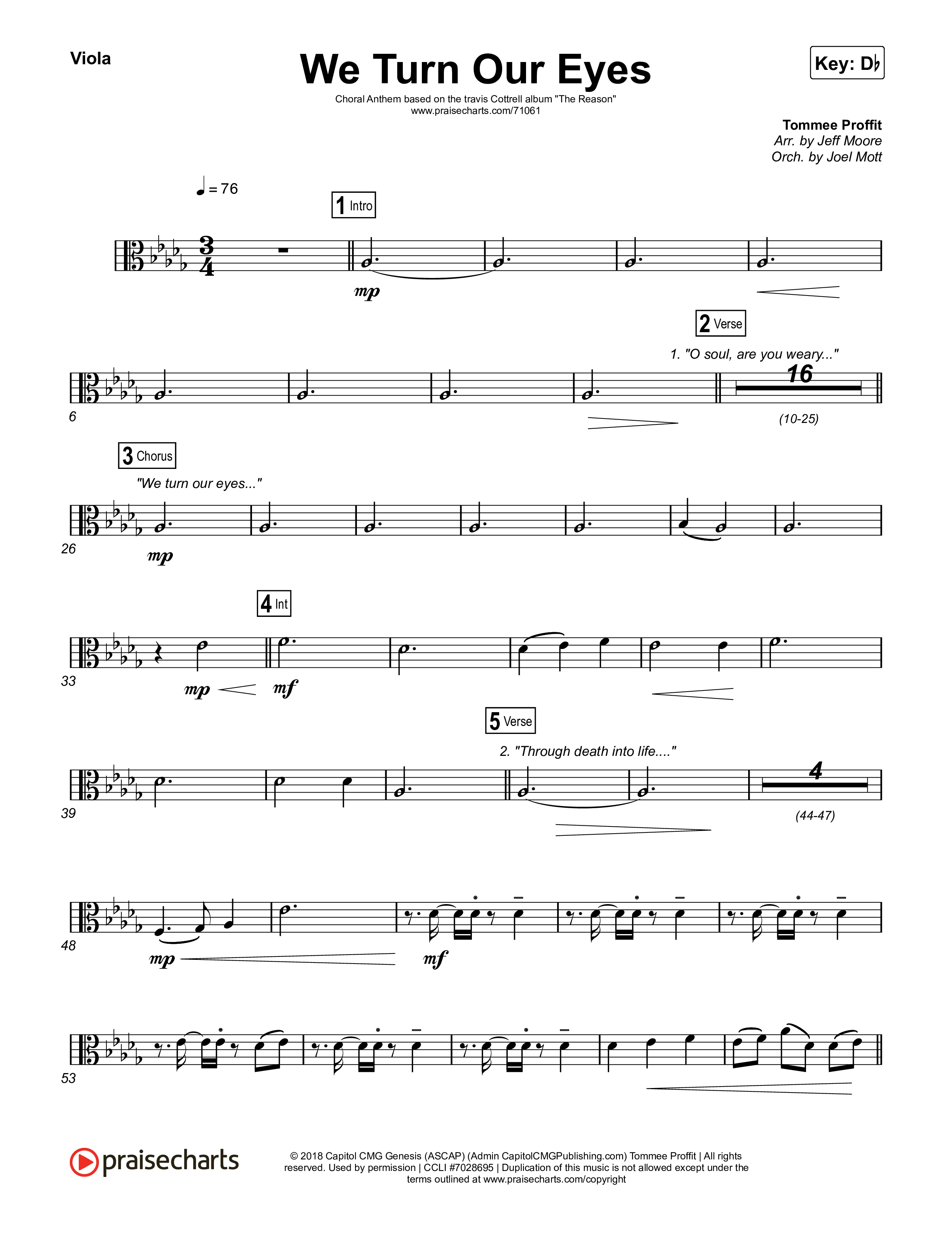 We Turn Our Eyes Viola (Travis Cottrell)