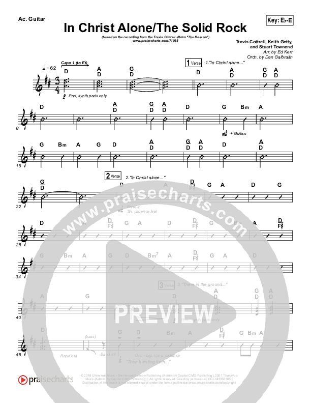 In Christ Alone / Solid Rock (Medley) Rhythm Chart (Travis Cottrell)