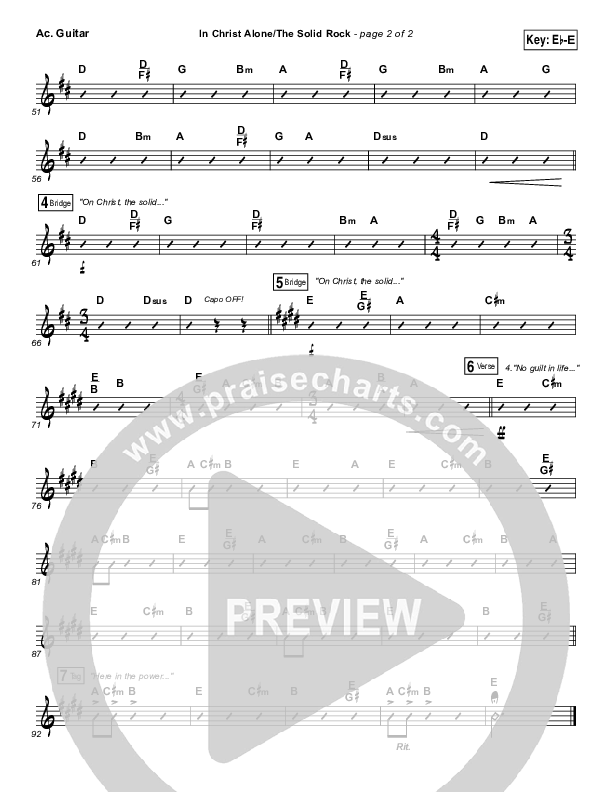 In Christ Alone / Solid Rock (Medley) Acoustic Guitar (Travis Cottrell)