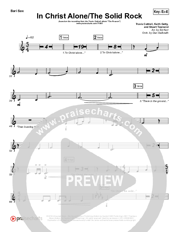 In Christ Alone / Solid Rock (Medley) Bari Sax (Travis Cottrell)