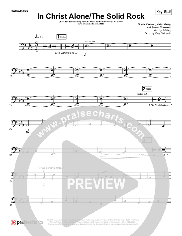 In Christ Alone / Solid Rock (Medley) Cello/Bass (Travis Cottrell)