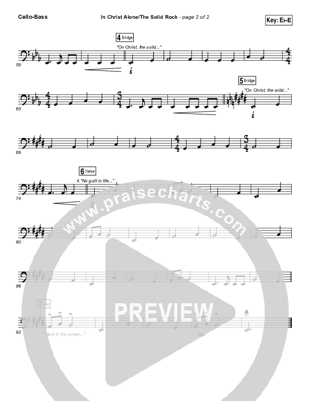 In Christ Alone / Solid Rock (Medley) Cello/Bass (Travis Cottrell)