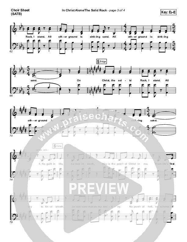 In Christ Alone / Solid Rock (Medley) Choir Sheet (SATB) (Travis Cottrell)