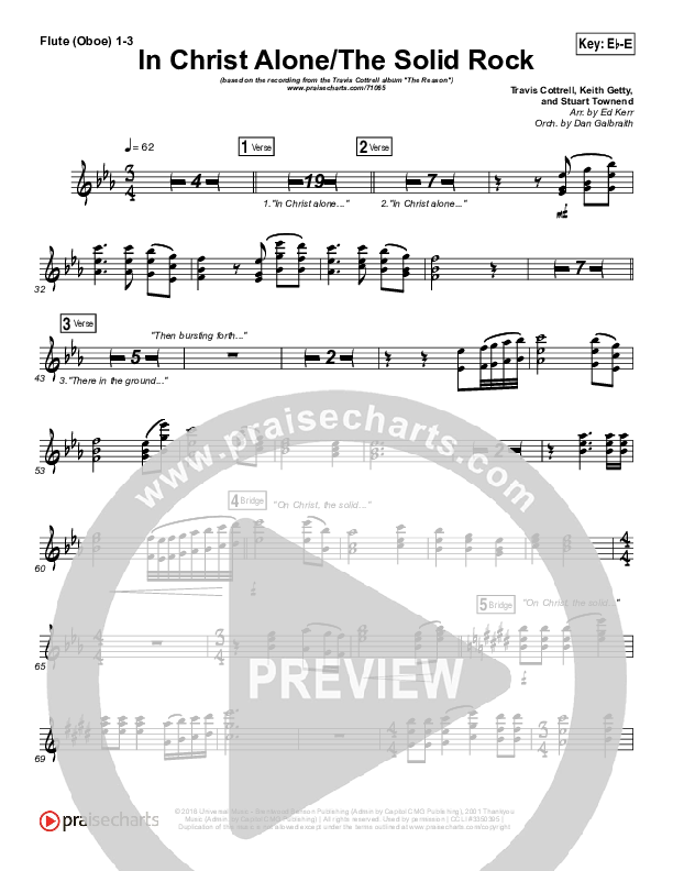 In Christ Alone / Solid Rock (Medley) Flute/Oboe 1/2/3 (Travis Cottrell)