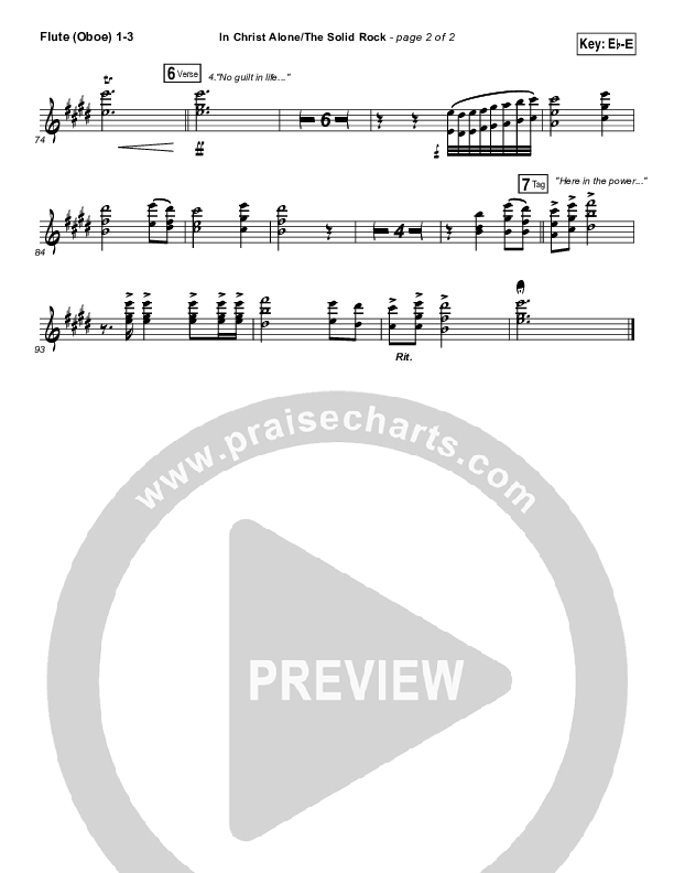 In Christ Alone / Solid Rock (Medley) Flute/Oboe 1/2/3 (Travis Cottrell)