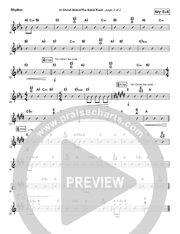 In Christ Alone / Solid Rock (Medley) Rhythm Chart (Travis Cottrell)