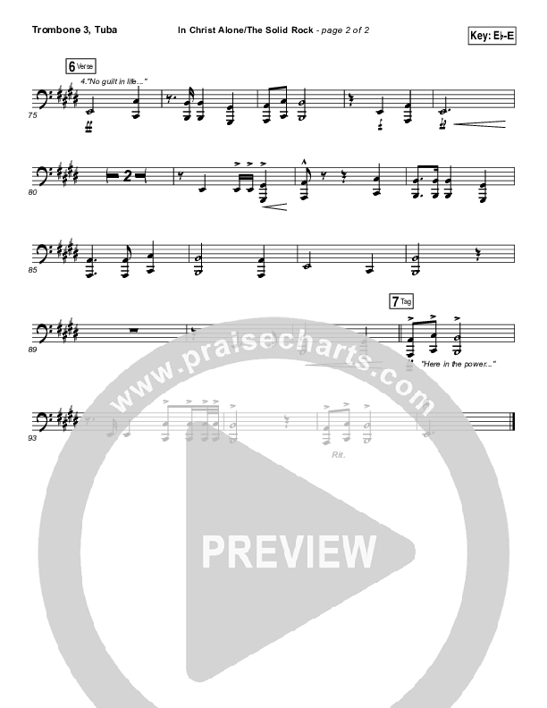 In Christ Alone / Solid Rock (Medley) Trombone 3/Tuba (Travis Cottrell)