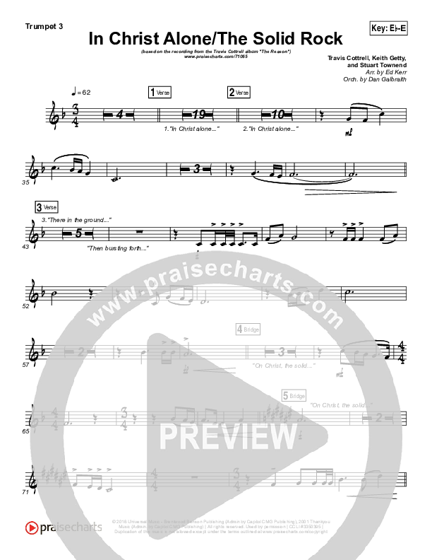 In Christ Alone / Solid Rock (Medley) Trumpet 1,2 (Travis Cottrell)