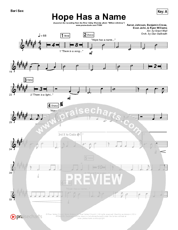 Hope Has A Name Bari Sax (River Valley Worship)