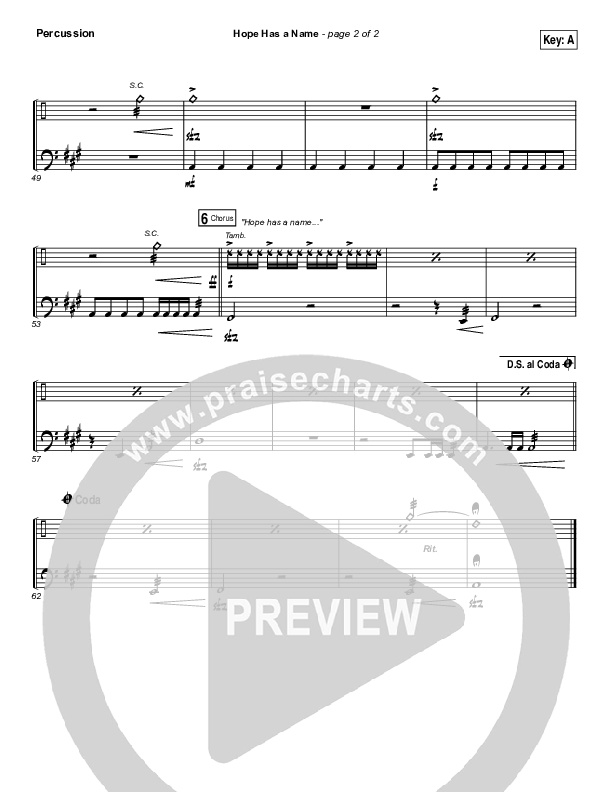 Hope Has A Name Percussion (River Valley Worship)