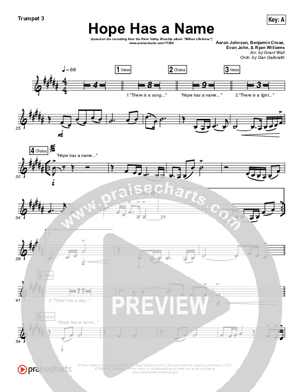 Hope Has A Name Trumpet 3 (River Valley Worship)