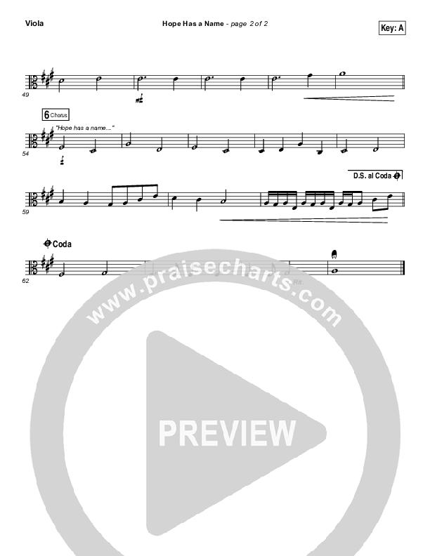 Hope Has A Name Viola (River Valley Worship)