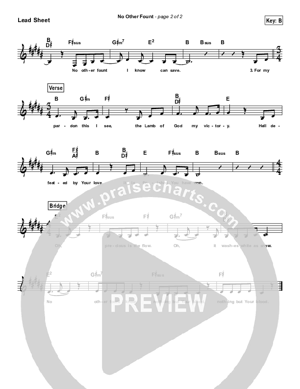 No Other Fount (Simplified) Lead Sheet (Melody) (Travis Cottrell)