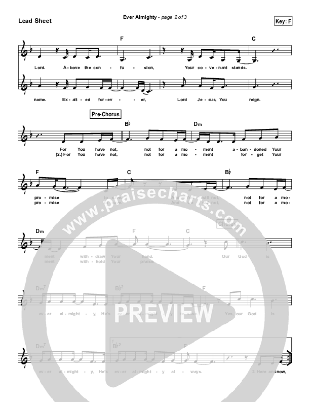 Ever Almighty (Simplified) Lead Sheet (Passion)